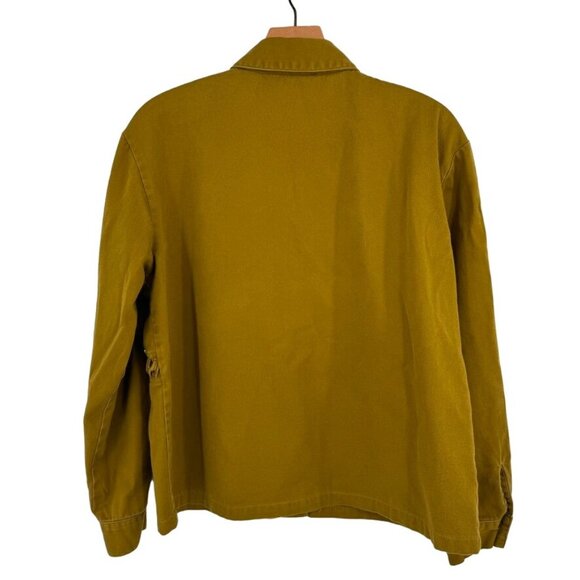 Saint Germain Paris women's size Medium chartreuse Studded  denim Jean Jacket - Picture 8 of 10